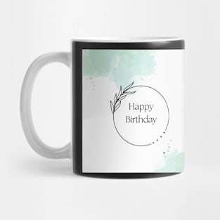 Happy birthday watercolour design Mug